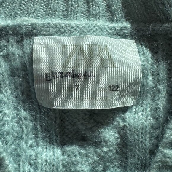Light Blue Cable Knit Cardigan - Picture 2 of 3